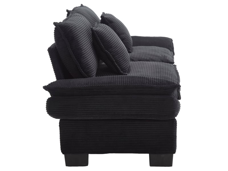  Canapé double moderne noir avec lit pliant coussin unique confortable spacieux salon chambre bureau  - Conforama E