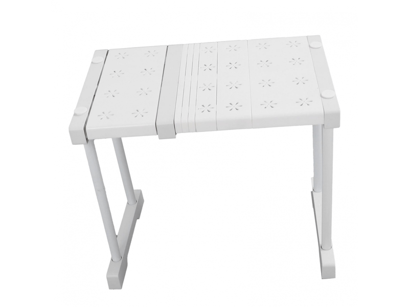 Étagère extensible empilable de 54 kg avec séparateur de charge pour placard et penderie (longueur 27-38 cm) - Conforama C