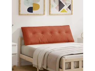 Coussin de dos, coussin de dossier rouge orange 140 x 50 cm tissu en velours côtelé cf55010