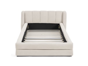 Lit simple 90x200 cm MAISONORA coloris beige