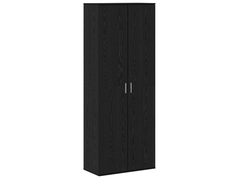  Haut armoire, meuble de rangement salon 70 x 33,5 x 180 cm bois d'ingénierie chêne noir  - Conforama A