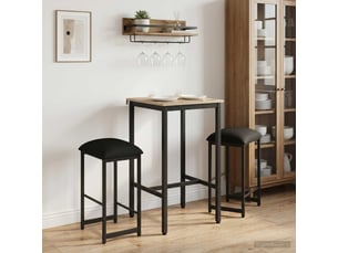 Lot de 2 tabouret de bar, chaise de bar noir 40x32x74 cm bois d'ingénierie shl5346