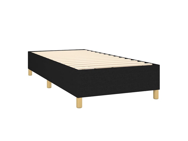  Lit simple- lit adulte -  cadre de lit à lattes noir 80x200 cm tissu  - Conforama C