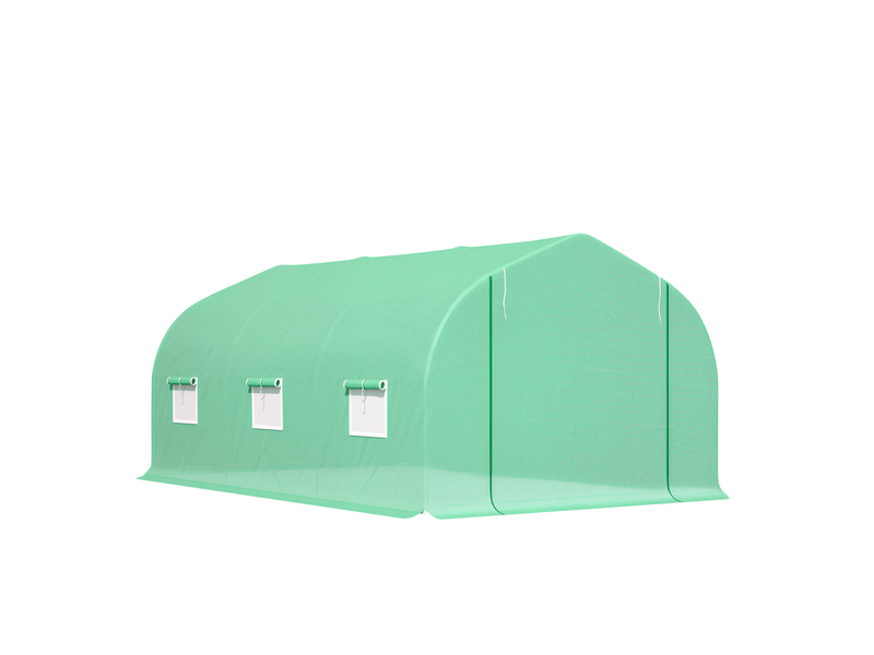  Serre tunnel 450x300x205 cm, 6 fenêtres, pe 140 gm², acier, plantesjardinterrasses.  - Conforama A