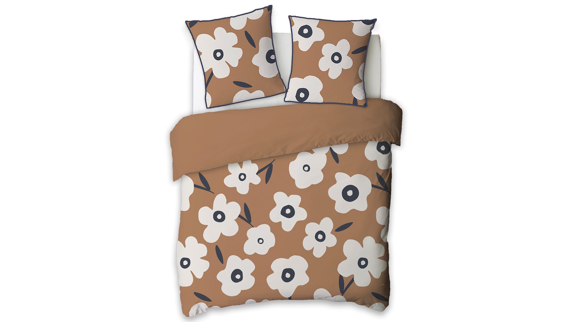 PARURE DE LIT HOUSSE + 2 TAIES 240X220 CM DAISY multicolore Conforama
