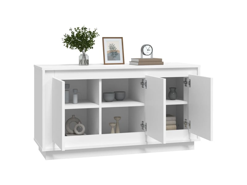  Buffet salon | buffet blanc 102x35x55 cm bois d'ingénierie  - Conforama D
