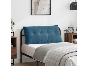 Coussin de dos, coussin de dossier bleu 100 x 50 cm tissu en velours côtelé cf54505