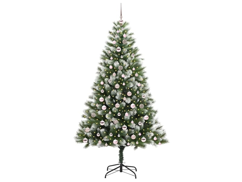  Sapin de noël, arbre de noël artificiel avec neige artificielle 300 led shl9519  - Conforama C