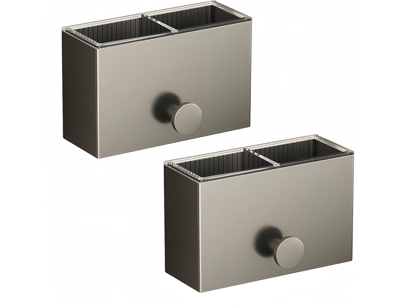  Lot de 2 supports adhésifs pour brosse à dents sans perçage - support de rangement mural étanche pour salle de bain et cuisine  - Conforama A