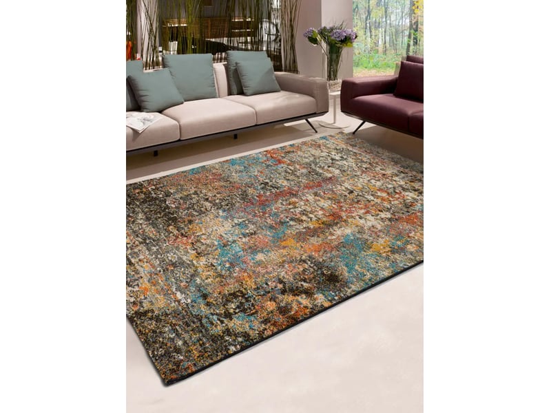  Tapis rectangulaire atticgo karia multi 100% polypropylène heat-set frisé, envers jute Karia 16561 - Conforama B