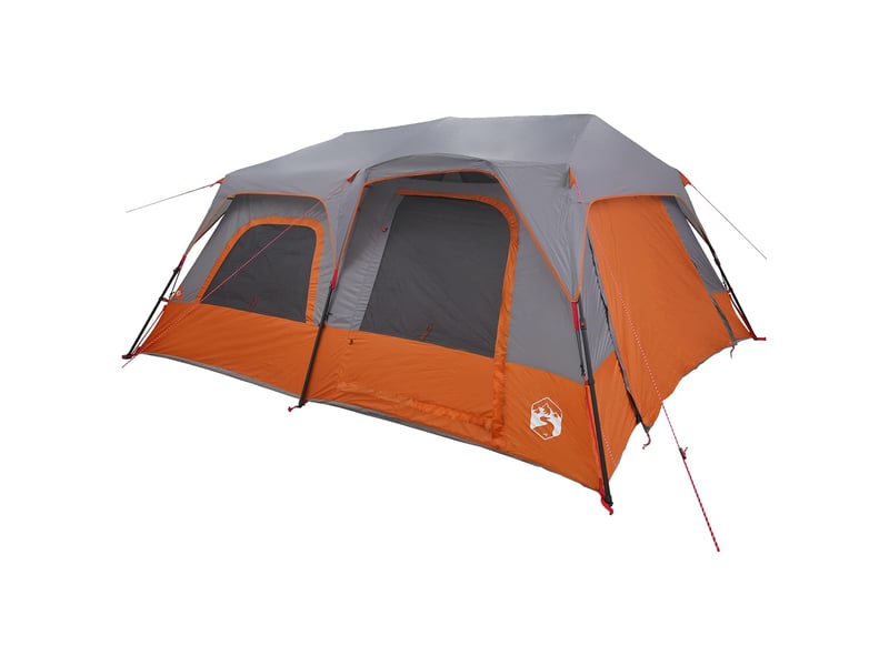  Tente instantanée, tente de camping 10 personne gris et orange  - Conforama C