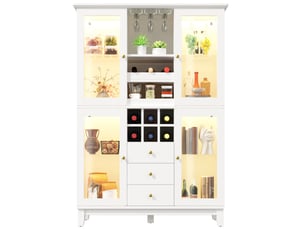 Buffet 0 porte(s) 3 tiroir(s) - 120 cm coloris blanc