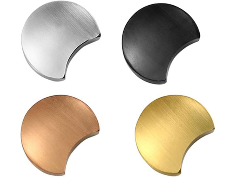 Lot de 4 porte-baguettes en métal doré en forme de lune pour l'organisation de la table à manger et une utilisation décorative - Conforama A
