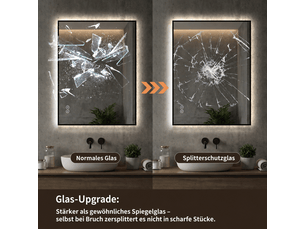 Miroir led salle de bains 60 x 80 cm avec éclairage arrière