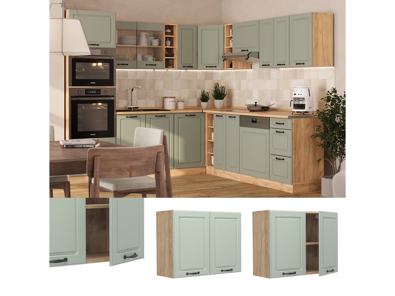 Vicco armoire en verre, mint campagnechêne doré, 80cm - Conforama D