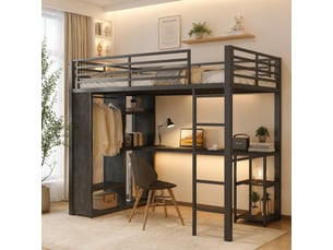 Lit mezzanine 90x200 cm <strong></strong> <strong>Radiant Stride</strong> coloris noir