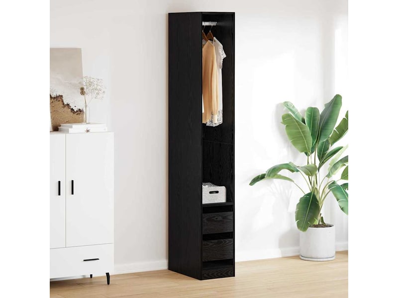  Armoire chambre, armoire de rangement chêne noir 30x50x200 cm bois d'ingénierie shl64688  - Conforama B