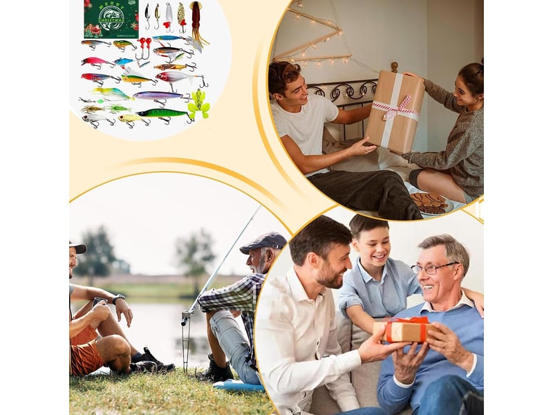  Calendrier de l’avent pêche 2026 homme, 24 leurres de pêche, calendrier de noël pour pêcheur, adulte et adolescent  - Conforama E