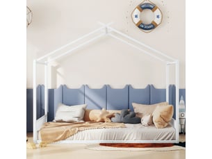 Lit 2 places 140x200 cm <strong>MERAX</strong>  <strong>lit enfant blanc</strong> coloris blanc