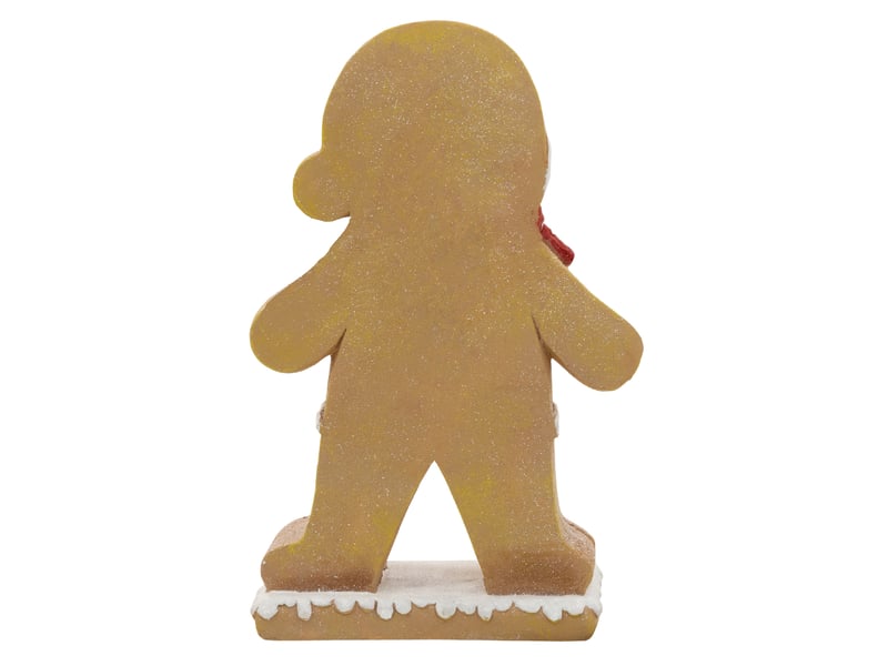Ecd germany figurine de noël bonhomme en pain d'épices à led 76 cm, décoration lumineuse d'interieur sur piles (non incluses) avec bonnet et écharpe, ornement à poser pour cheminée plateau de table ECD Germany GmbH - Conforama C