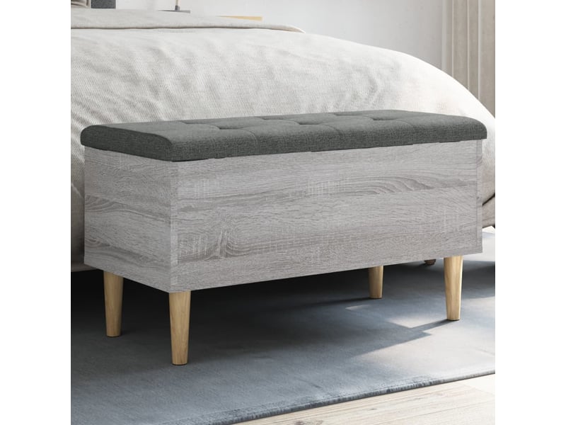  Banc chambre, banc de rangement sonoma gris 82x42x46 cm bois d'ingénierie  - Conforama B