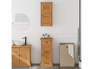 Armoire de salle de bain, cabinet de salle de bain vigo 2 pc marron et marron miel cf65138