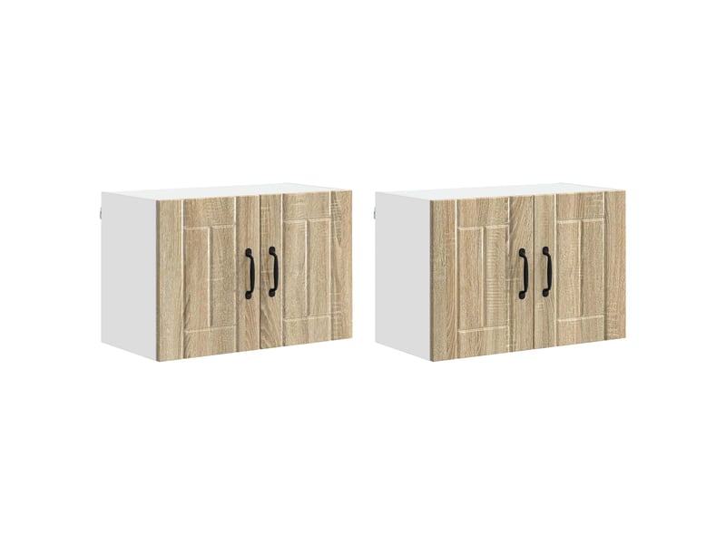 Meuble mural de cuisine | armoire de cuisine 2 pcs chêne sonoma bois d'ingénierie shl7579 - Conforama A