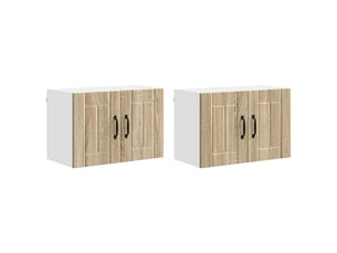 Meuble mural de cuisine | armoire de cuisine 2 pcs chêne sonoma bois d'ingénierie shl7579