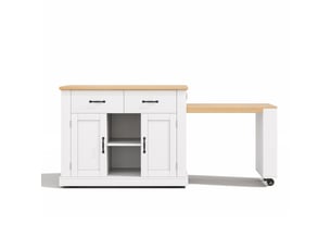 Buffet 2 porte(s) 2 tiroir(s) <strong></strong> <strong></strong> - 235 cm coloris blanc