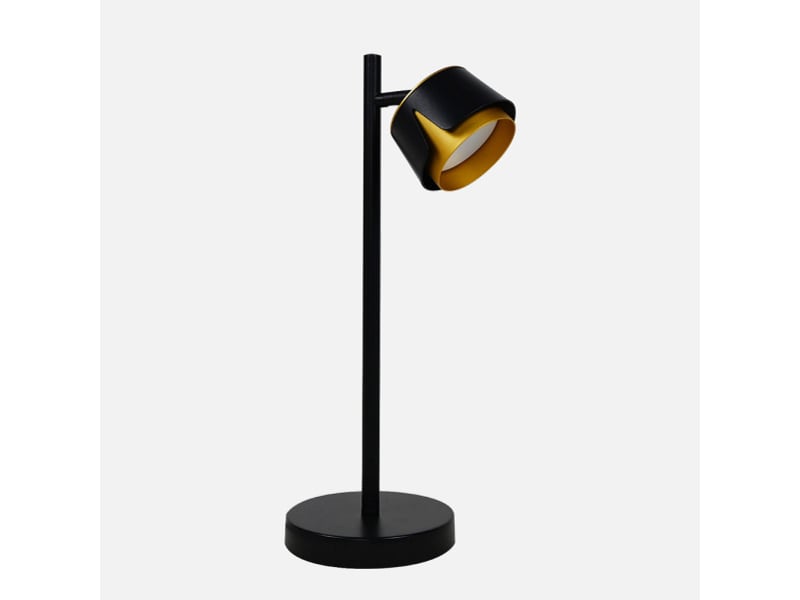  Fabrilamp domenica lampe à poser gx53 noir doré, 9 w, 800 lm, 4000 k, h 43 cm 253771016 - Conforama A