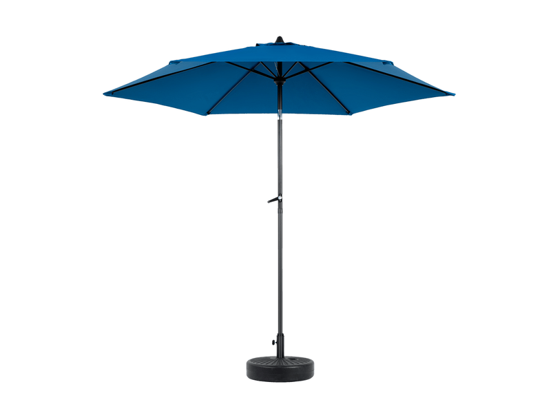  Parapluie extérieur rectangulaire 2,7 m à manivelle double face grande taille - bleu (sans socle)  - Conforama A