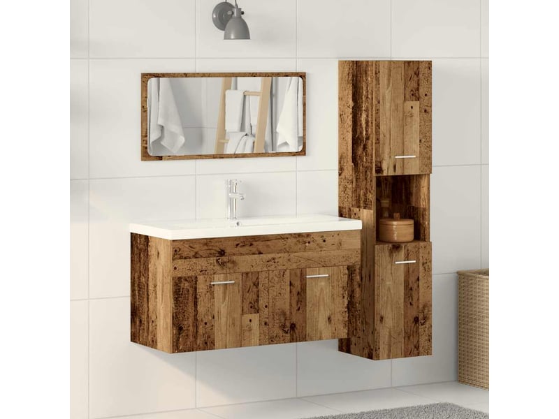 Ensemble de meubles salle de bain 3 pcs bois d'ingénierie cf63954 - Conforama B
