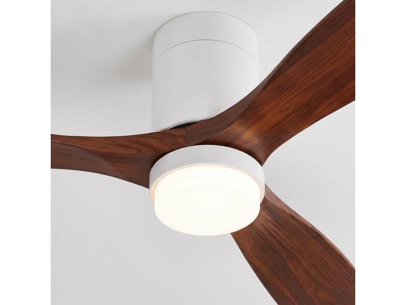  Sweiss flow26 - ventilateur de plafond avec led, 6 vitesses, bois foncé  - Conforama E