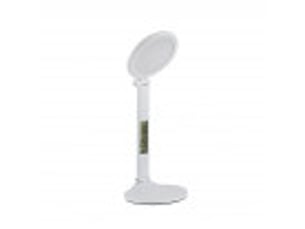 Fabrilamp hope lampe de bureau led blanche 7 w 525 lm, écran date heure température, tactile et pliable