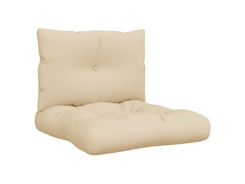  Lot de 2 coussins de palette, coussins de canapé beige tissu cf59488  - Conforama A