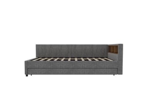Lit banquette 90x200 cm <strong>ZOVIRA</strong> <strong></strong> coloris gris