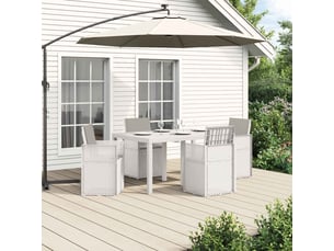 Vidaxl ensemble de salle à manger pour jardin avec coussin 5 pcs pp