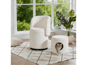 Pouf / repose pied OKMYHOME blanc
