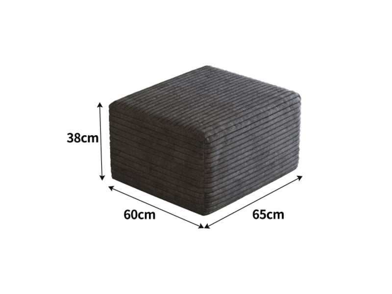 Pouf d'appoint gris foncé – ottoman moderne pour salon, déco chic - Conforama C