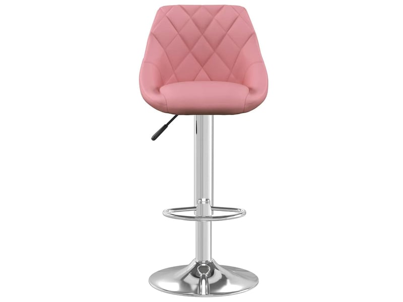  Tabouret de bar, chaise de bar rose velours shl64151  - Conforama C