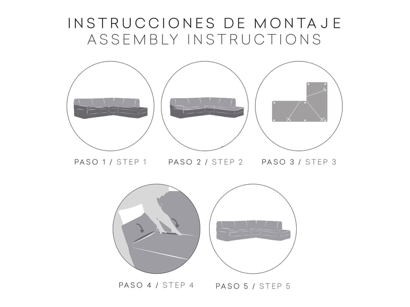 Housse de canapé méridienne jaz premium (vue de face) c1  - Conforama E