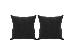 Lot de 2 coussins décoratifs noir 40x40 cm velours cf60882