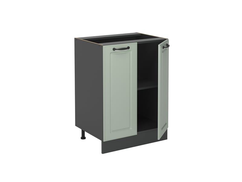  Vicco meuble bas de cuisine, mint campagneanthracite, 60cm plan de travail marbre  - Conforama E