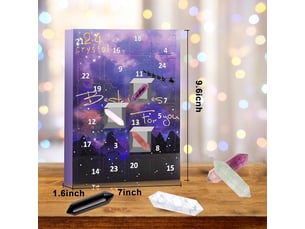 Calendrier de l'avent 2026 – compte à rebours de noël avec cristaux : coffret de 24 jours incluant cristaux naturels et pierres de lithothérapie. Cadeau idéal pour filles, garçons et adultes
