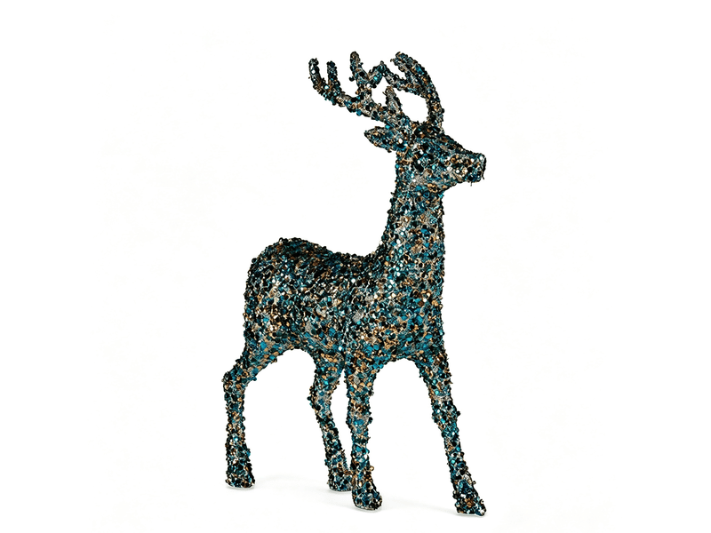 Renne de noël krist+ bleu or 15 x 45 x 30 cm S3612011 - Conforama A