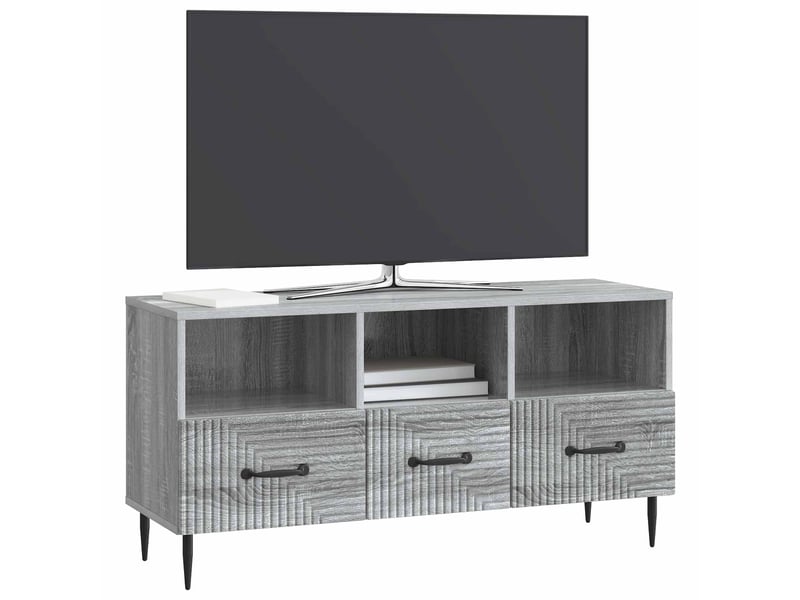  Meuble tv - banc tv - meuble de rangement sonoma gris 102 x 34,5 x 50 cm bois d'ingénierie  - Conforama C
