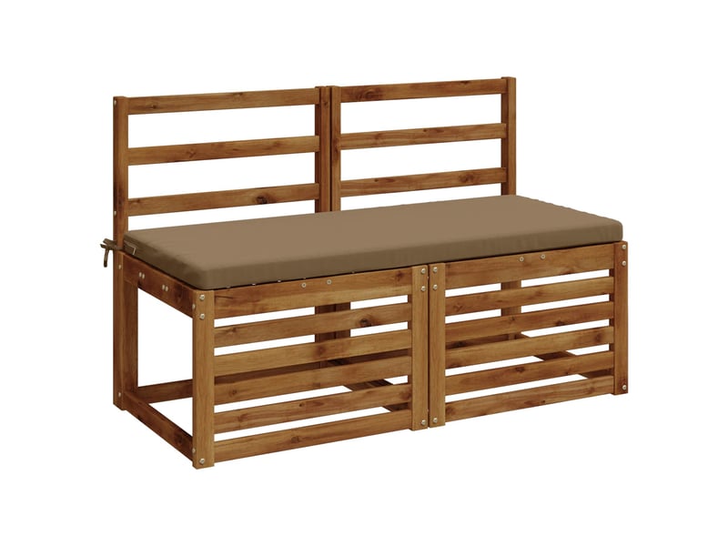  Lot de 2 coussins de banc, coussins d'assise soest 100 % polyester taupe cf57461  - Conforama C