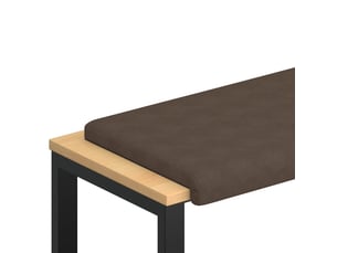 Coussin de banc, coussin d'assise, coussin de canapé microfibre marron profondeur 35 cm cf52892