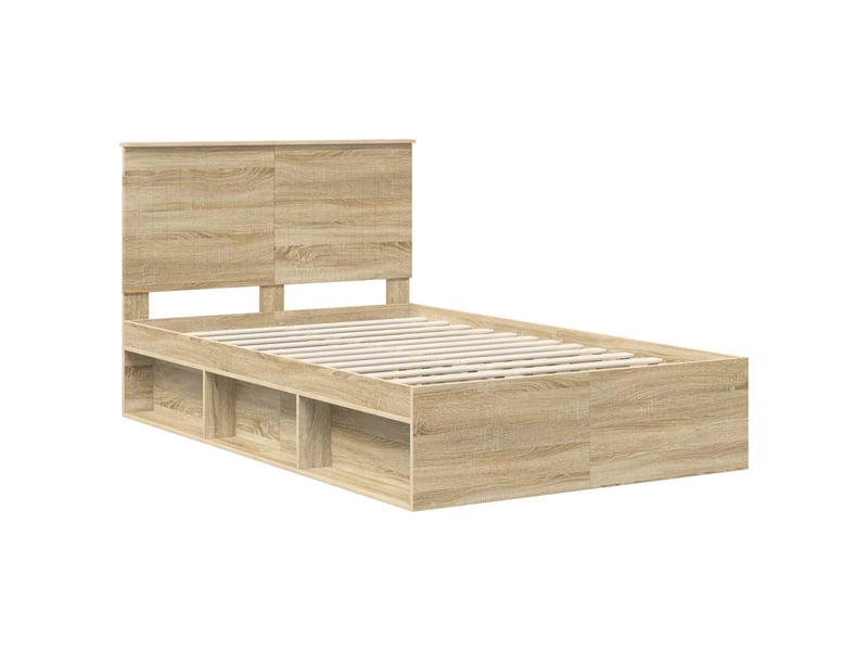 Lit double- lit adulte - cadre de lit sonoma 120 x 200 cm bois de pin massif - Conforama C