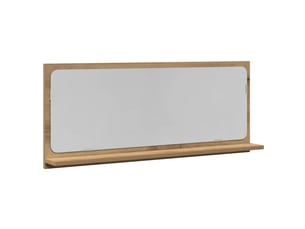 Étagère miroir chêne artisanal 90x10.5x37 cm